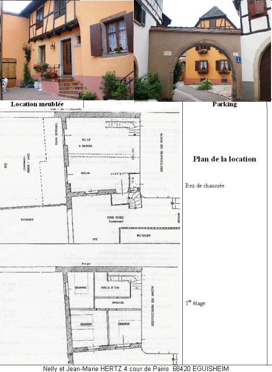 Plan de la maison avec photo